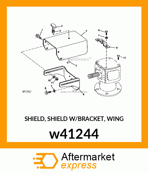 SHIELD, SHIELD W/BRACKET, WING w41244