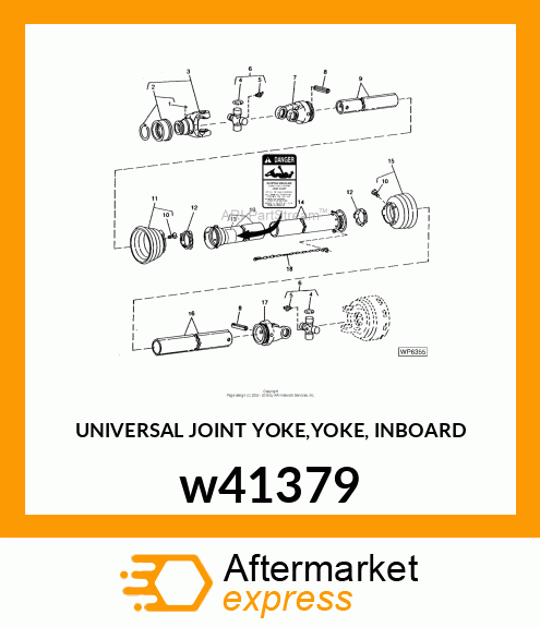 UNIVERSAL JOINT YOKE,YOKE, INBOARD w41379