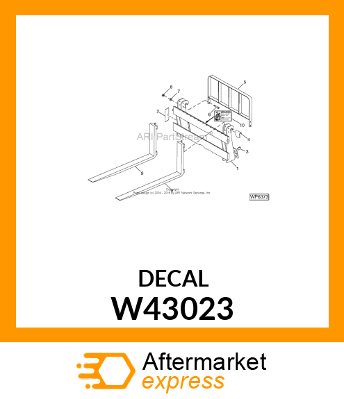 Safety Sign - LABEL, WARNING (ENGLISH) W43023