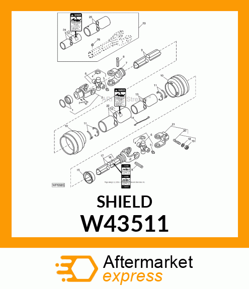 Powershaft Shield - SHIELD, TUBE W43511