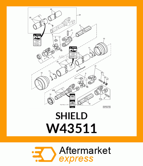 Powershaft Shield - SHIELD, TUBE W43511