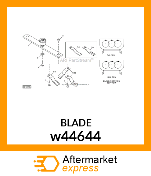 BLADE, BLADE, SUCTION OFFSET ROTARY w44644