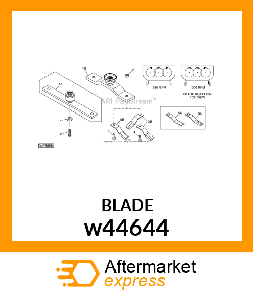 BLADE, BLADE, SUCTION OFFSET ROTARY w44644