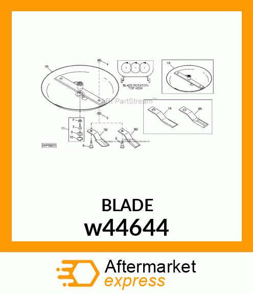 BLADE, BLADE, SUCTION OFFSET ROTARY w44644