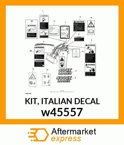 KIT, ITALIAN DECAL w45557