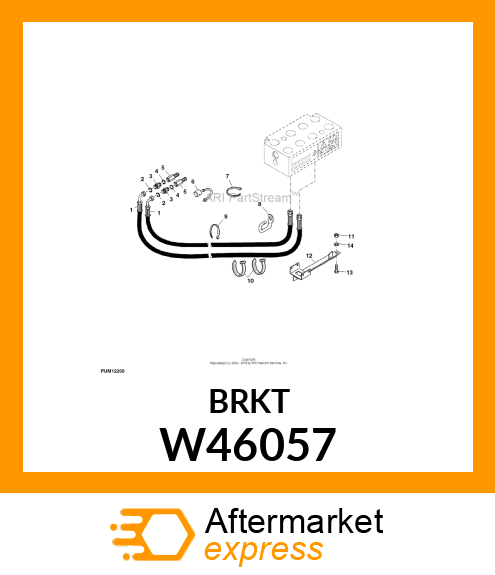 Spare part W46057 + SUPPORT, HOSE