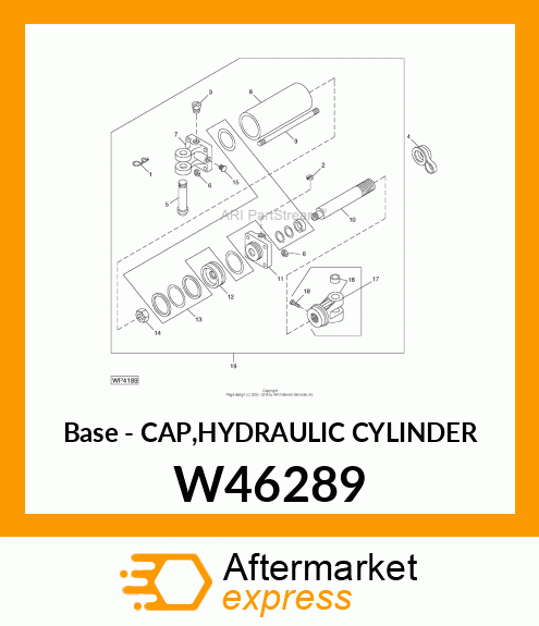 Base - CAP,HYDRAULIC CYLINDER W46289