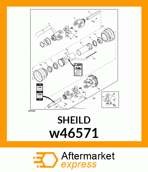 POWERSHAFT SHIELD, SHIELD CONE, 2 H w46571