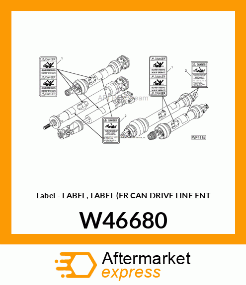 LABEL, LABEL FR CAN DRIVE LINE ENT W46680