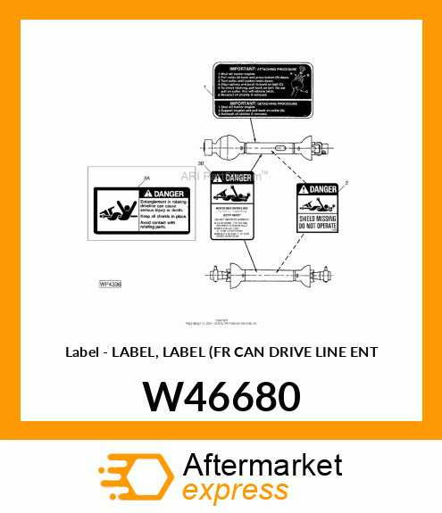 LABEL, LABEL FR CAN DRIVE LINE ENT W46680