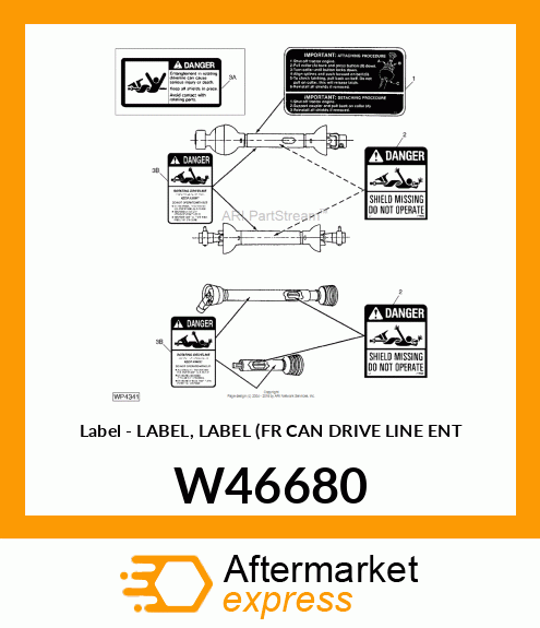 LABEL, LABEL FR CAN DRIVE LINE ENT W46680