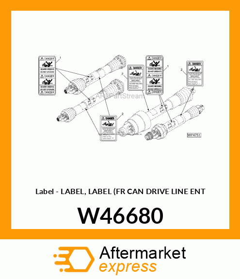 LABEL, LABEL FR CAN DRIVE LINE ENT W46680