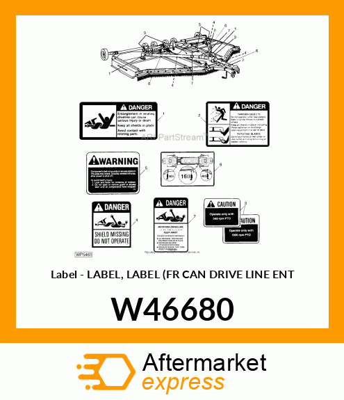 LABEL, LABEL FR CAN DRIVE LINE ENT W46680