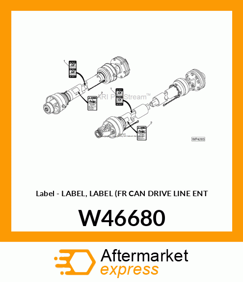 LABEL, LABEL FR CAN DRIVE LINE ENT W46680