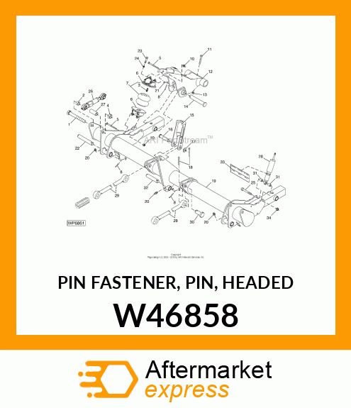 PIN FASTENER, PIN, HEADED W46858