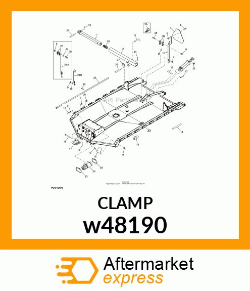 CLAMP, CLAMP, HOSE SUPPORT w48190