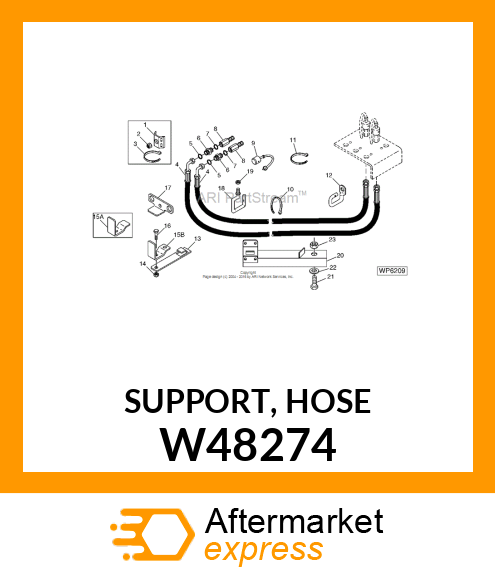SUPPORT, HOSE W48274