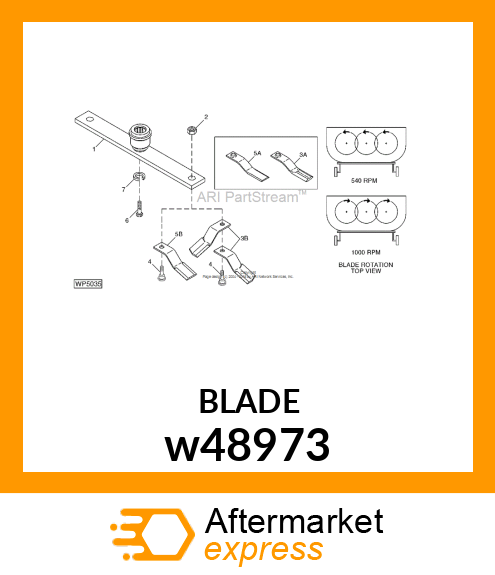 BLADE, BLADE, SUCTION OFFSET ROTARY w48973