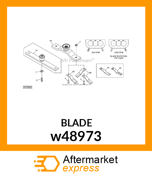 BLADE, BLADE, SUCTION OFFSET ROTARY w48973