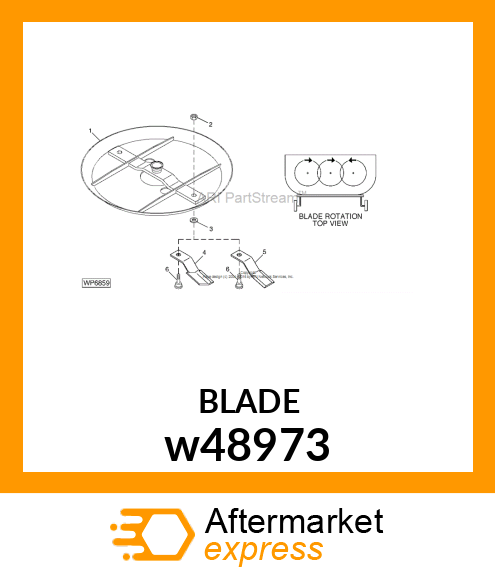 BLADE, BLADE, SUCTION OFFSET ROTARY w48973