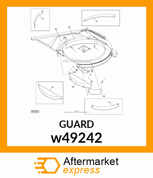 GRASS DEFLECTOR, DEFLECTOR, WING, I w49242