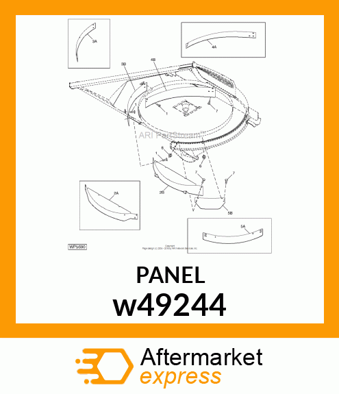 GRASS DEFLECTOR, GRASS DEFLECTOR, R w49244