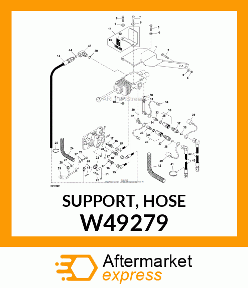 SUPPORT, HOSE W49279