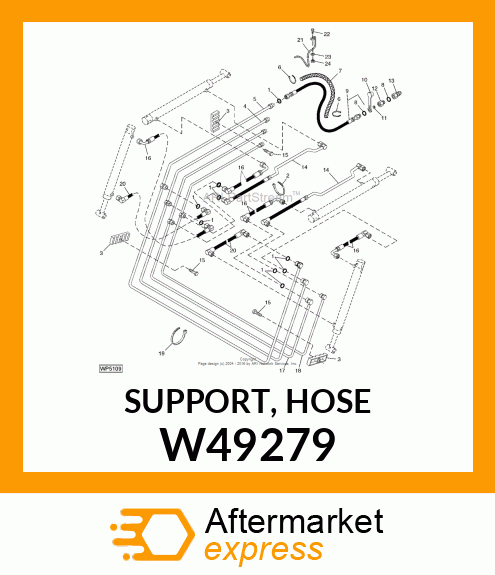 SUPPORT, HOSE W49279