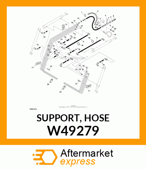 SUPPORT, HOSE W49279