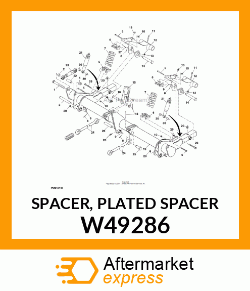 SPACER, PLATED SPACER W49286