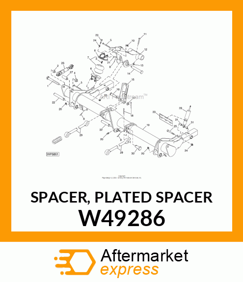 SPACER, PLATED SPACER W49286