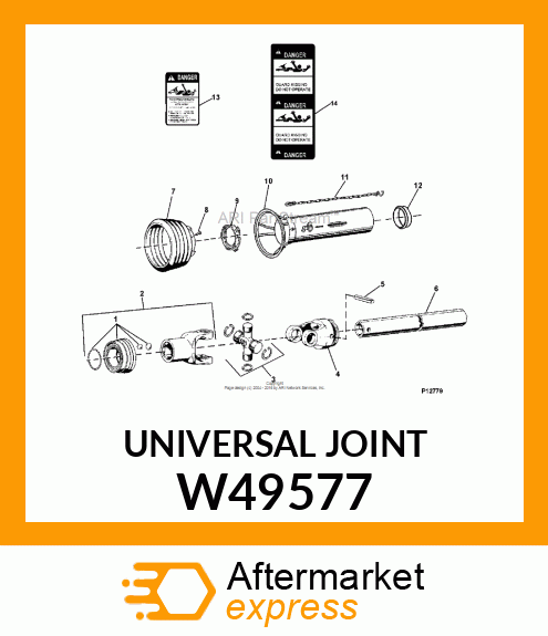 UNIVERSAL JOINT YOKE, YOKE, INBOARD W49577