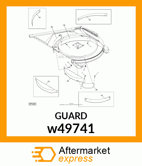 GRASS DEFLECTOR, GRASS DEFLECTOR, R w49741