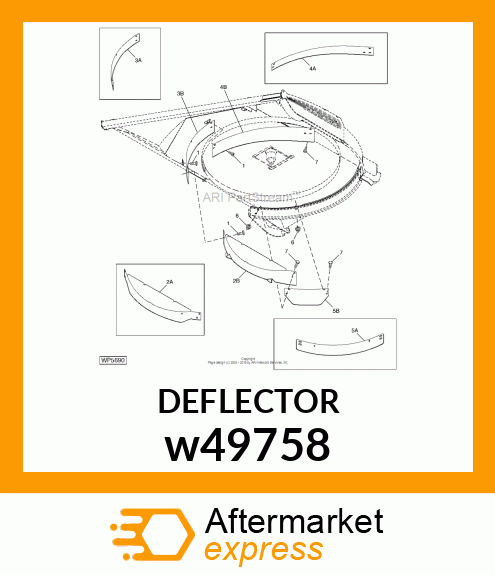 GRASS DEFLECTOR, DEFLECTOR, WING, I w49758