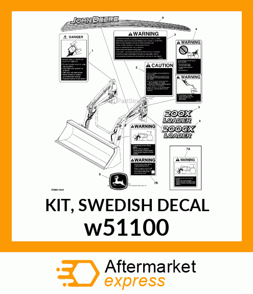 KIT, SWEDISH DECAL w51100