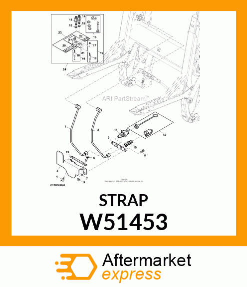 BRACKET, GRAPPLE COUPLER MOUNTING W51453