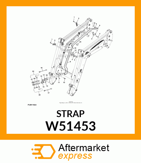 BRACKET, GRAPPLE COUPLER MOUNTING W51453