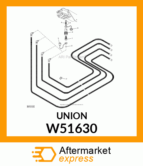 FITTING, 37 DEG. FLARE UNION W51630