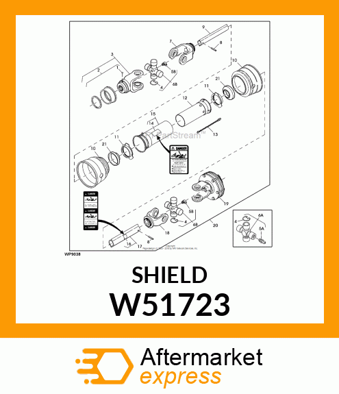 POWERSHAFT SHIELD, SHIELD CONE, 2 H W51723