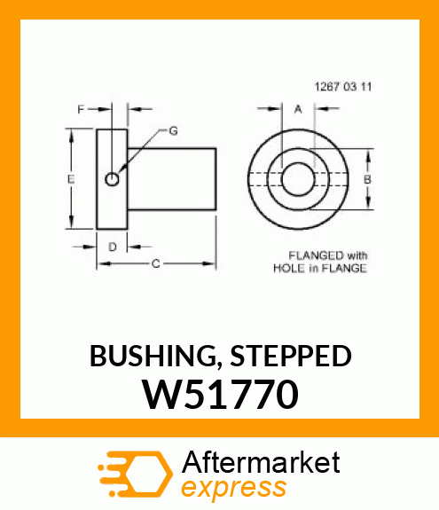 BUSHING, STEPPED W51770