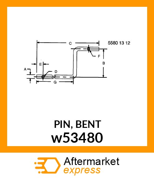 PIN, BENT w53480