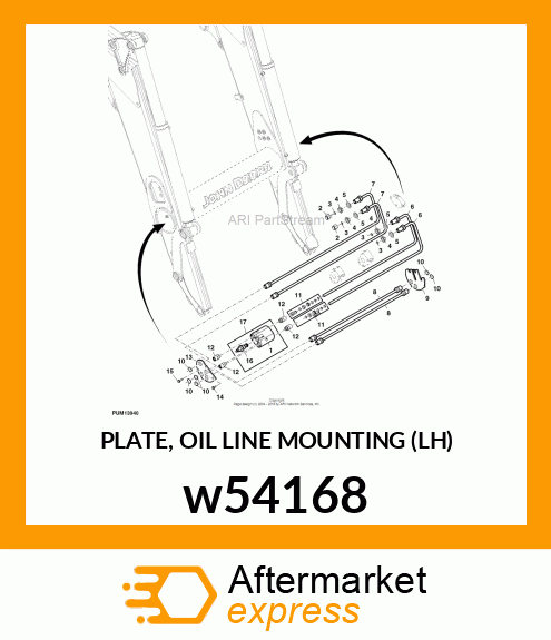 PLATE, OIL LINE MOUNTING (LH) w54168