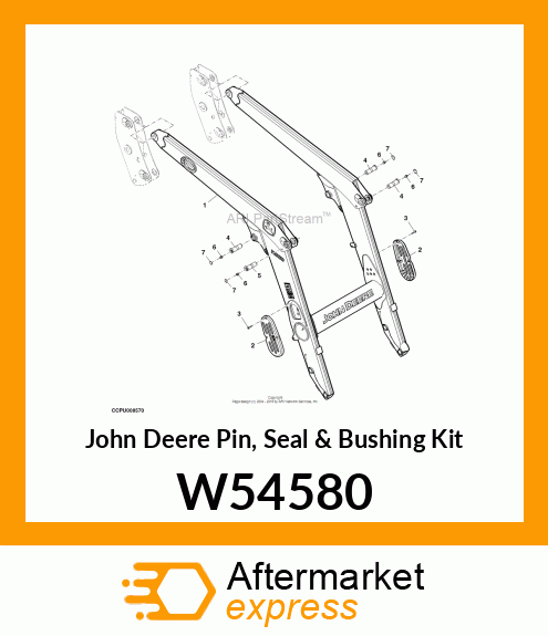 Pin, Seal & Bushing Kit - AXE TRAITE Ø 35 W54580