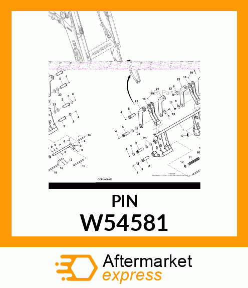 Pin, Seal & Bushing Kit - PIN, PIVOT (MAST) DIA. 35 W54581