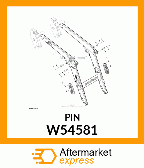 Pin, Seal & Bushing Kit - PIN, PIVOT (MAST) DIA. 35 W54581