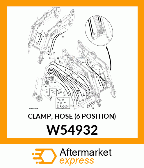 CLAMP, HOSE (6 POSITION) W54932