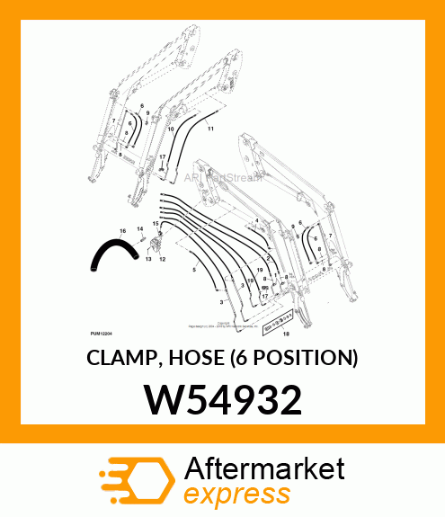 CLAMP, HOSE (6 POSITION) W54932