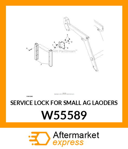 SERVICE LOCK FOR SMALL AG LAODERS W55589