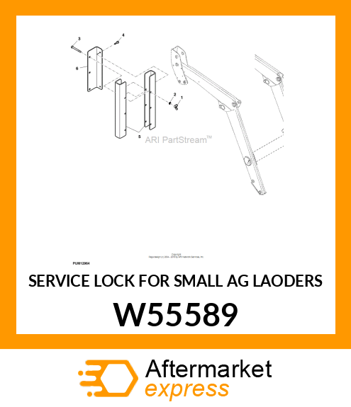 SERVICE LOCK FOR SMALL AG LAODERS W55589