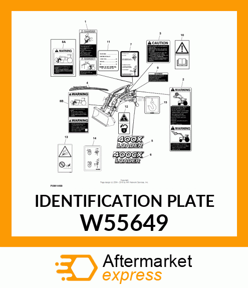 IDENTIFICATION PLATE W55649